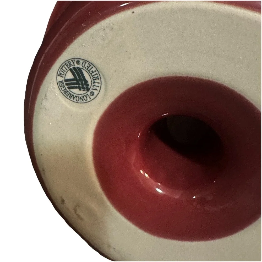 Longaberger Single Mini Bundt Cake Pan Woven‎ Traditions Pottery Red Paprika 6